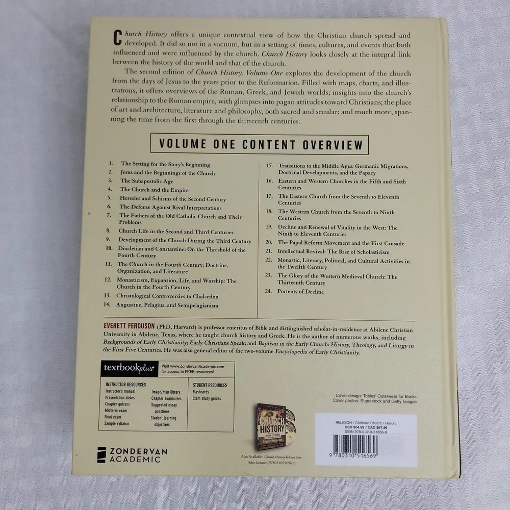 Church History Vol 1 From Christ to Pre-Reformation Everett Ferguson 2nd Ed